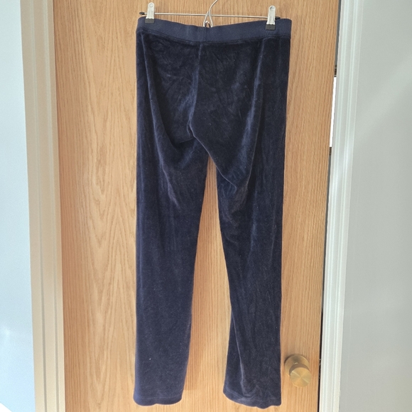 Juicy Couture Navy blue velour track pants size small vintage - Picture 2 of 10